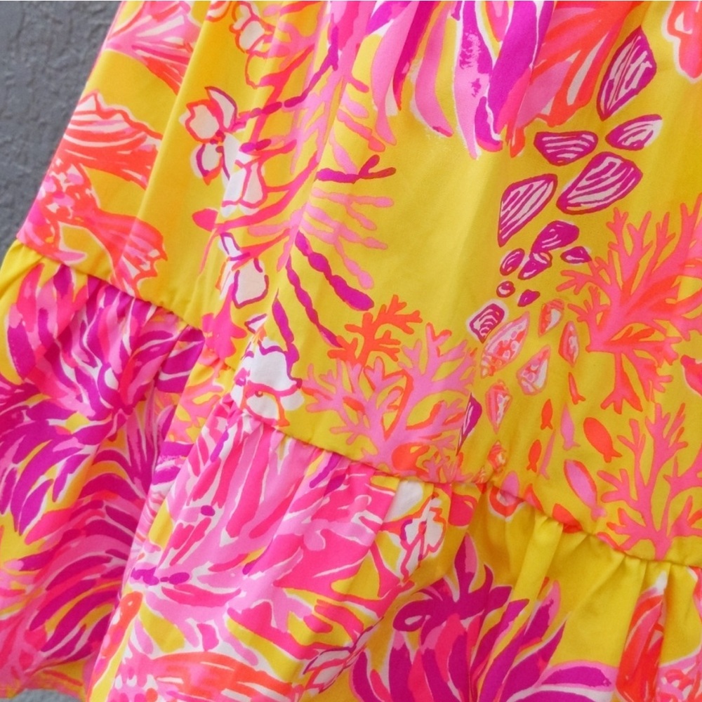 Lilly Pulitzer Vibrant Floral Sundress size LARGE ☀️☀️ - Picture 4 of 8
